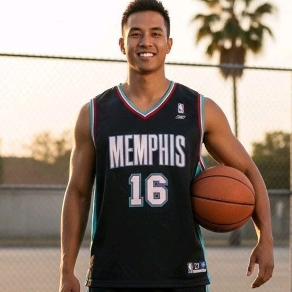Vintage Reebok Memphis Grizzlies Jersey Men's XXL PAU GASOL #16 Black Throwback